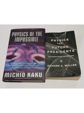 Physics Book Bundle Michio Kaku + Physics for Future Presidents Science Lot